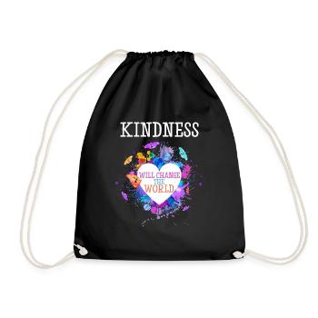 Kindness Will Change The World - Drawstring Bag - black - Front