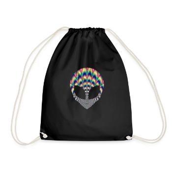 Alien Gift Extraterrestrial Ufo Area 51 Sci-fi - Drawstring Bag - black - Front
