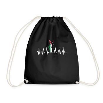 Palästina Geschenk Free Palestine Gaza Streifen - Turnbeutel - Schwarz - Vorne