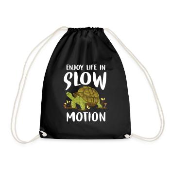 Turtle Relaxed Chill Sea Ocean Beach - Drawstring Bag - black - Front