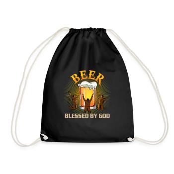 Beer blessed - Drawstring Bag - black - Front