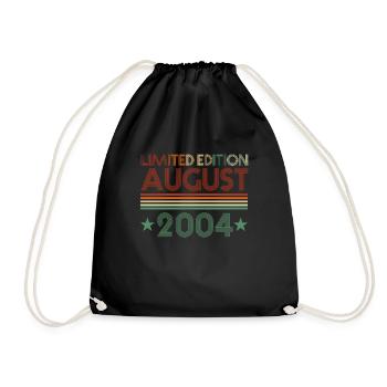 18ème anniversaire Août millésime 2004 idée cadeau - Sac de sport léger - noir - Devant