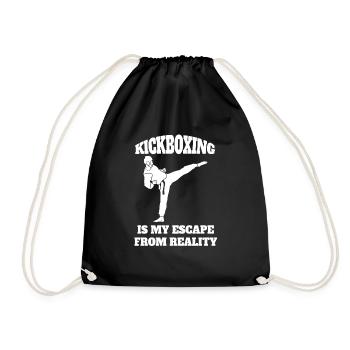 Kickboxen Boxer Kampfsport Boxen Kickboxer - Turnbeutel - Schwarz - Vorne