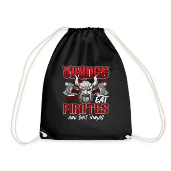 Norse Viking History Design for Viking Warriors - Drawstring Bag - black - Front