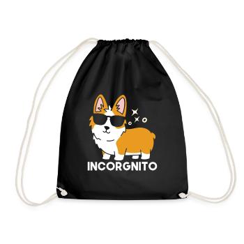 Incorgnito Funny Corgi Lover Vendanges de raisin - Sac de sport léger - noir - Devant