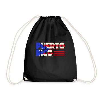 Patriotic Vintage Porto Rico Flag Rican - Sac de sport léger - noir - Devant