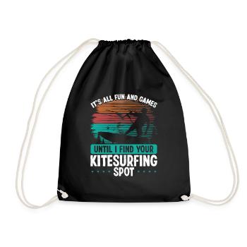 Kitesurfing Kitesurf Kite Kiteboarder Kiteboard - Sac de sport léger - noir - Devant