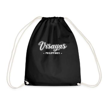 Vintage Holiday Trip Visayas Philippines Asia - Drawstring Bag - black - Front