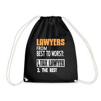 Funny Lawyers Ranking From Best To Worst Tee - Turnbeutel - Schwarz - Vorne