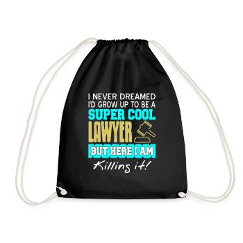 Awesome I'd Grow Up As A Super Cool Lawyer - Drawstring Bag - black - Front