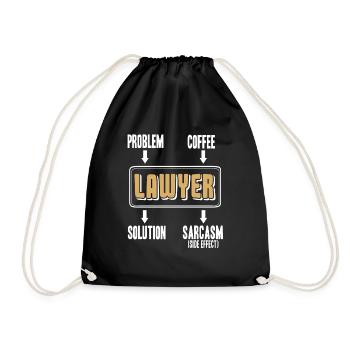 Funny Lawyer Designs Solution Sarcasm T-Shirt - Turnbeutel - Schwarz - Vorne