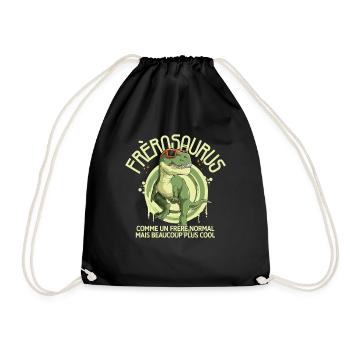 Grand Frère Dinosaure Humour T Rex Famille Cadeau - Sac de sport léger - noir - Devant