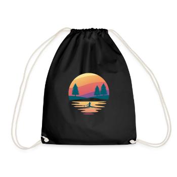 Stand Up Paddle SUP Board Mountain Lake, Incroyable - Sac de sport léger - noir - Devant