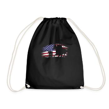 Fun Horse Racing Horse Racing Gift Idea - Drawstring Bag - black - Front