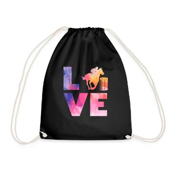 Fun Horse Racing Horse Racing Gift Idea - Drawstring Bag - black - Front