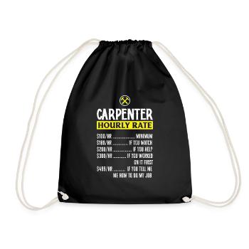 Drôle de menuisier Charpentier Charpentier Charpentier Charpentier - Sac de sport léger - noir - Devant