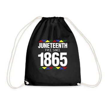 Juneteenth Pride BLM Black History - Drawstring Bag - black - Front