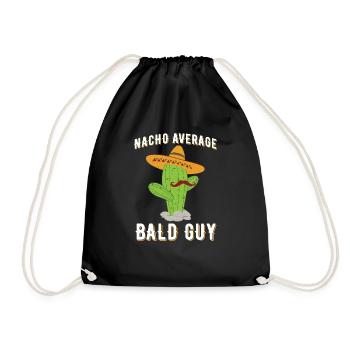 Nacho Average Bald Guy Humour Homme chauve hilarant - Sac de sport léger - noir - Devant