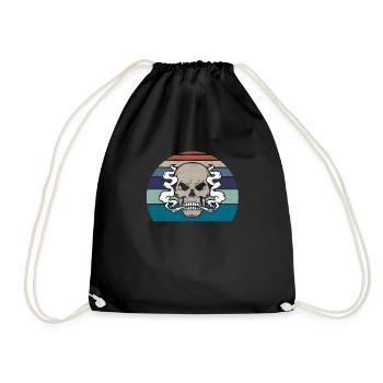 Fumer Skeleton Joint Funny Grass Weed Cannabis - Sac de sport léger - noir - Devant