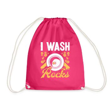 Gold I wash rocks Gold Panner Gold Miner - Turnbeutel - Fuchsia - Vorne