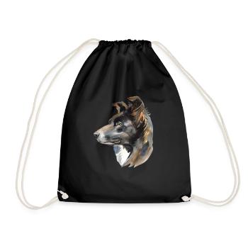 Border Collie Hund Hundebesitzer Hundeliebhaber - Turnbeutel - Schwarz - Vorne