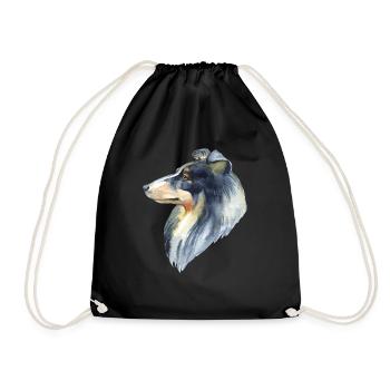 Collie Hund Hundebesitzer Hundeliebhaber Hunde - Turnbeutel - Schwarz - Vorne
