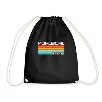 Vintage Holiday Trip Moalboal Philippines Asia - Drawstring Bag - black - Front