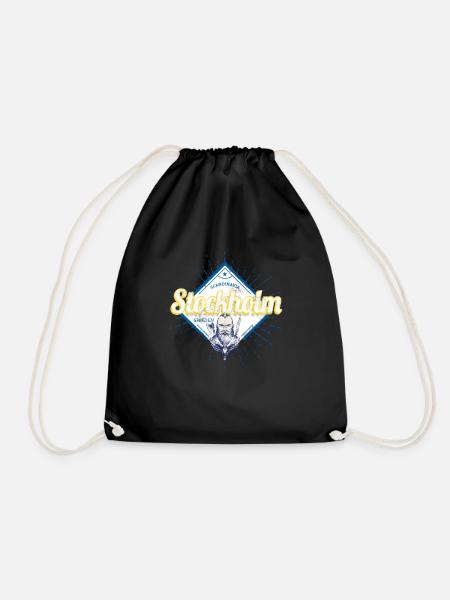 Stockholm Capital Sweden Viking Retro - Drawstring Bag - black