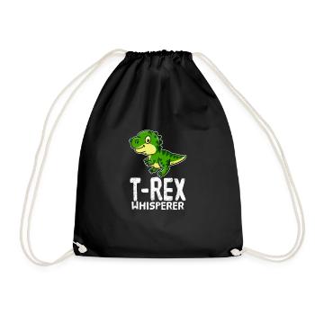 Funny T-Rex Lover T-Rex Whisperer - Drawstring Bag - black - Front
