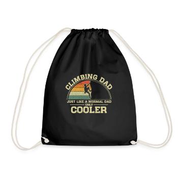 Climbing Dad Just Like A Normal Dad Only Cooler - Drawstring Bag - black - Front