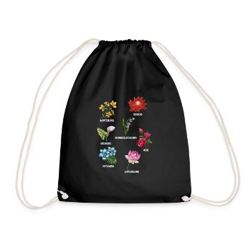 Flower Flower-Species - Drawstring Bag - black - Front