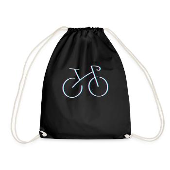 Cyclistes Funny Vintage Bike Cyclist - Sac de sport léger - noir - Devant