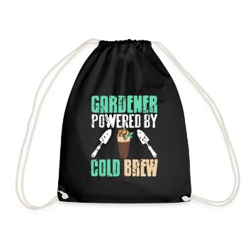 Jardinier propulsé par Cold Brew Cool Vintage Present - Sac de sport léger - noir - Devant