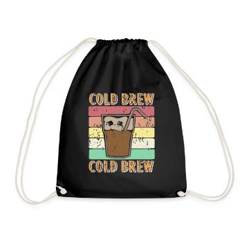 Super COLD BREW Retro Vintage Designs T-Shirt - Sac de sport léger - noir - Devant