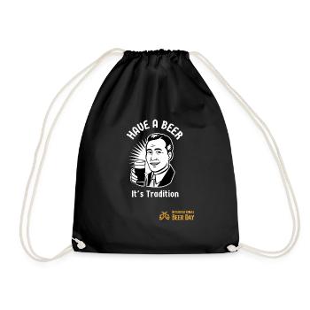 International Beer Day, Have A Beer! - Drawstring Bag - black - Front