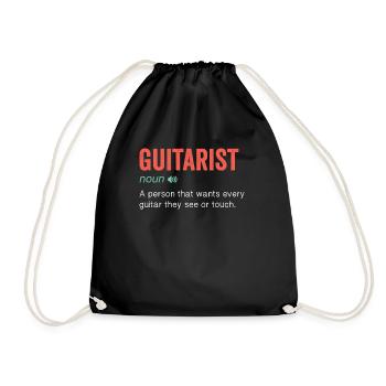 Noun Definition Nutrition for Guitarist - Turnbeutel - Schwarz - Vorne