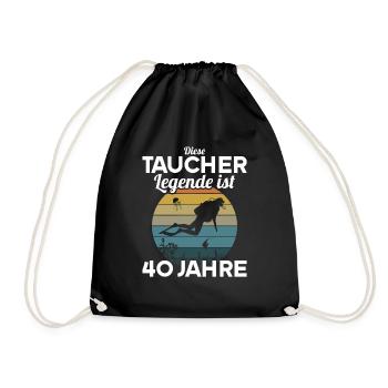 Diese Taucher Legende ist 40 Jahre 40 Geburtstag - Turnbeutel - Schwarz - Vorne