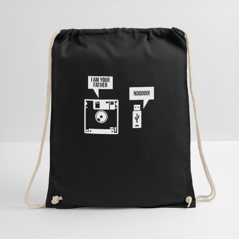 USB Floppy Disk I am Your Father Computer Nerd Drawstring Bag