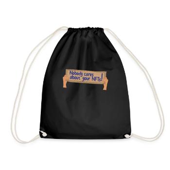 Personne ne se soucie de votre chemise sceptique nft crypto - Sac de sport léger - noir - Devant