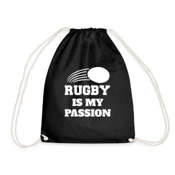 Rugby Rugby Coach Rugby Team Gift Rugby Player - Drawstring Bag - black - Front