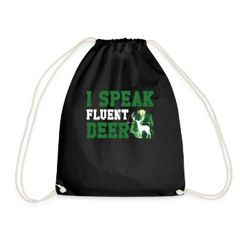 Chasseur de cerfs Buck Je parle - Sac de sport léger - noir - Devant