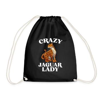 Jaguar Geschenkidee - Turnbeutel - Schwarz - Vorne