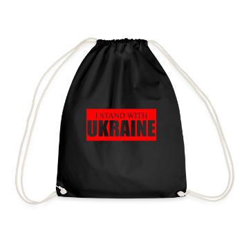 Ukraine Sieg - Turnbeutel - Schwarz - Vorne