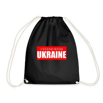 Ukraine Sieg - Turnbeutel - Schwarz - Vorne