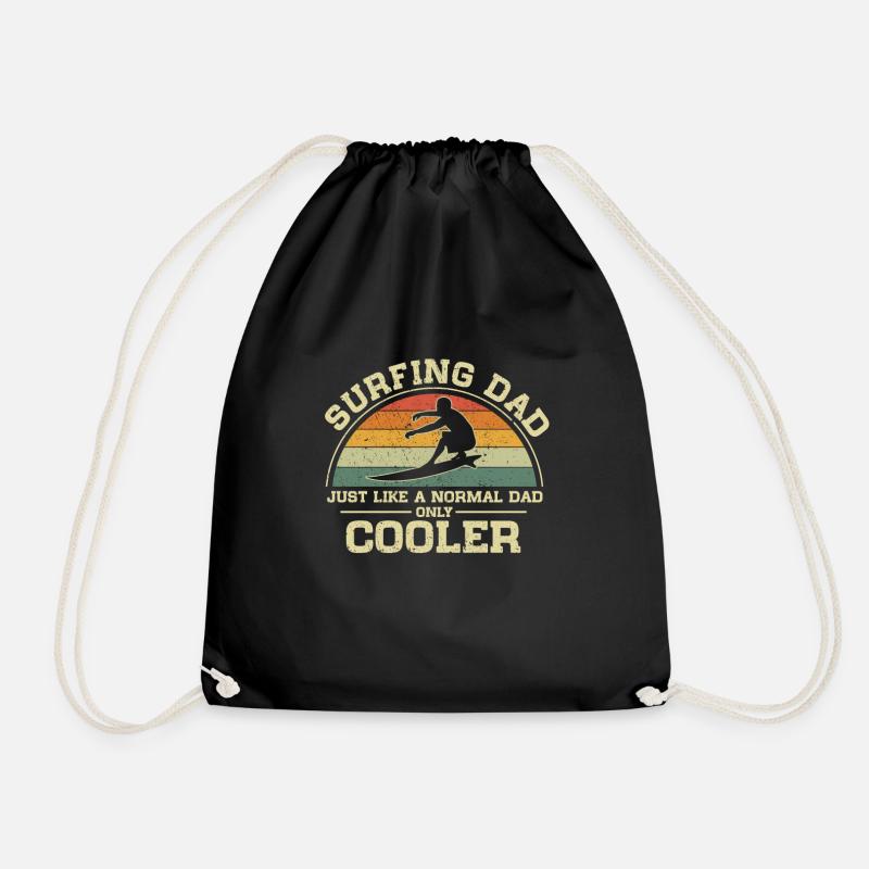 Surfing Dad Just Like A Normal Dad Only Cooler - Turnbeutel - Schwarz