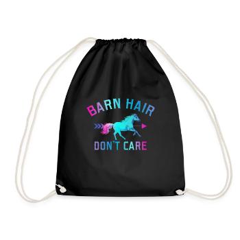 Cheveux de grange pour la cavalière d’équitation - Sac de sport léger - noir - Devant