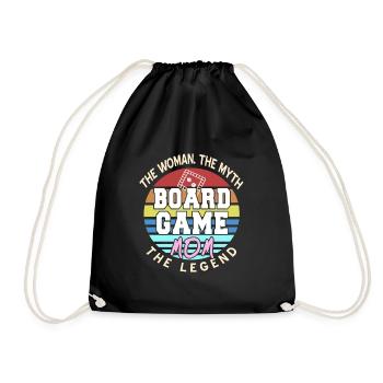 The Woman The Myth The Legend Board Game MOM - Drawstring Bag - black - Front