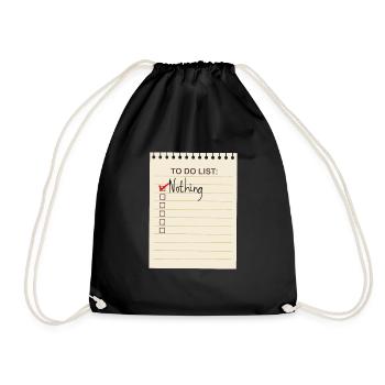 To do List - Drawstring Bag - black - Front