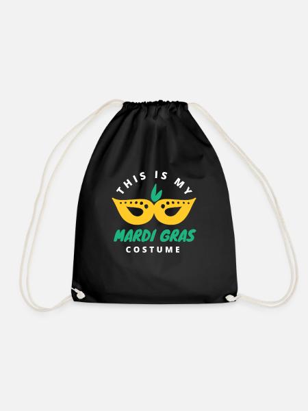 This Is My Mardi Gras Costume - Drawstring Bag - black