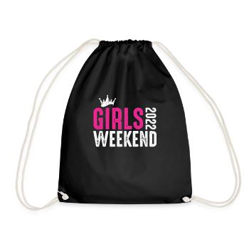 Girls Weekend 2022 Girls Trip Gift Vacation - Drawstring Bag - black - Front